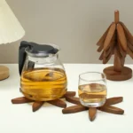 Eco-Friendly Bamboo Tree Trivets - 4 PCS Heat-Resistant Set - Image 4