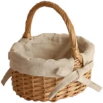 Wedding Basket Fruit Bow-knot Featuring Large Capacity Wedding Bridal Girl Flower Basket Storage Basket