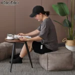 OTAUTAU Faux Leather Bean Bag Ottoman Footstool Cover Without Filler Lazy Beanbag Pouf Bench Door Floor Seat Stool Futon JD002 - Image 5