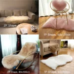 FORSWAN Soft White Faux Fur Area Rugs Kids Living Room Bedroom Shaggy Floor Chair Mat Home Decor Sheepskin Plush Bedside Carpet - Image 5