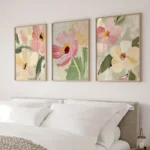 Charming Pastel Floral Canvas Art Set for Dreamy Decor - Image 4