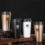 Steel Vacuum Coffee Cup 500ml Double Wall Ice Cooler Home Coffee Car Vacuum Flask - Image 2