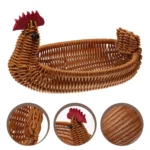 Rattan Storage Basket Woven Natural Baskets for Gifts Empty Snacks Party Fruit Food Holder Decor - Image 3