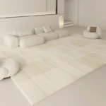Wabi-sabi Style Carpets for Living Room White Bedroom Decor Plush Carpet Modern Thickened Minimalist Rug Fluffy Soft Bedside Mat - Image 2