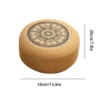 Rattan Ottoman Waterproof Outdoor Ottomans Floor Cushions For Seating Poolside Deck Porch Exterior Coastal Home Living - Image 6