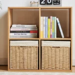 Picnic Basket Seaweed Wicker Sundries Basket Toy Organizer Clothes Sundries Closet Dirty Clothes Storage Folding Rattan Storage - Image 5