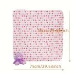 4pcs/pack 100% Cotton Receiving Baby Blanket Newborn 76x76cm Baby Bedsheet Supersoft Flannel Diapers New Born Blanket Swaddle - Image 2