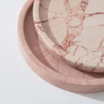 Pink Pattern Marble Storage Tray Live Broadcast Display Tableware Jewelry Tray - Image 3