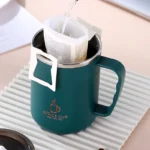 500ml/17oz 304 Stainless Steel Water Bottle Double Layers Coffee Mug Milk Cup With Plastic Lid And Handle - Image 6