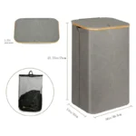 Amazon Large Capacity Foldable Laundry Basket Toy Organizer Bathroom Clothes Dirty Laundry Storage Bin Foldable Wicker Basket - Image 4