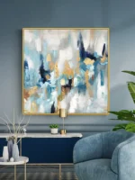 Scrolled Abstract Oil Painting on Canvas – High-End Hand Painted Wall Art for Home Decor - Image 4