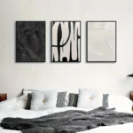 Modern Black and White Canvas Art Set - Unique Home Decor - Image 3