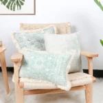 Vintage Blue Green Cushion Cover With Tassels 30X50/45X45cm Cotton Retro Throw Pillowcase For Sofa Backrest Home Decor - Image 3
