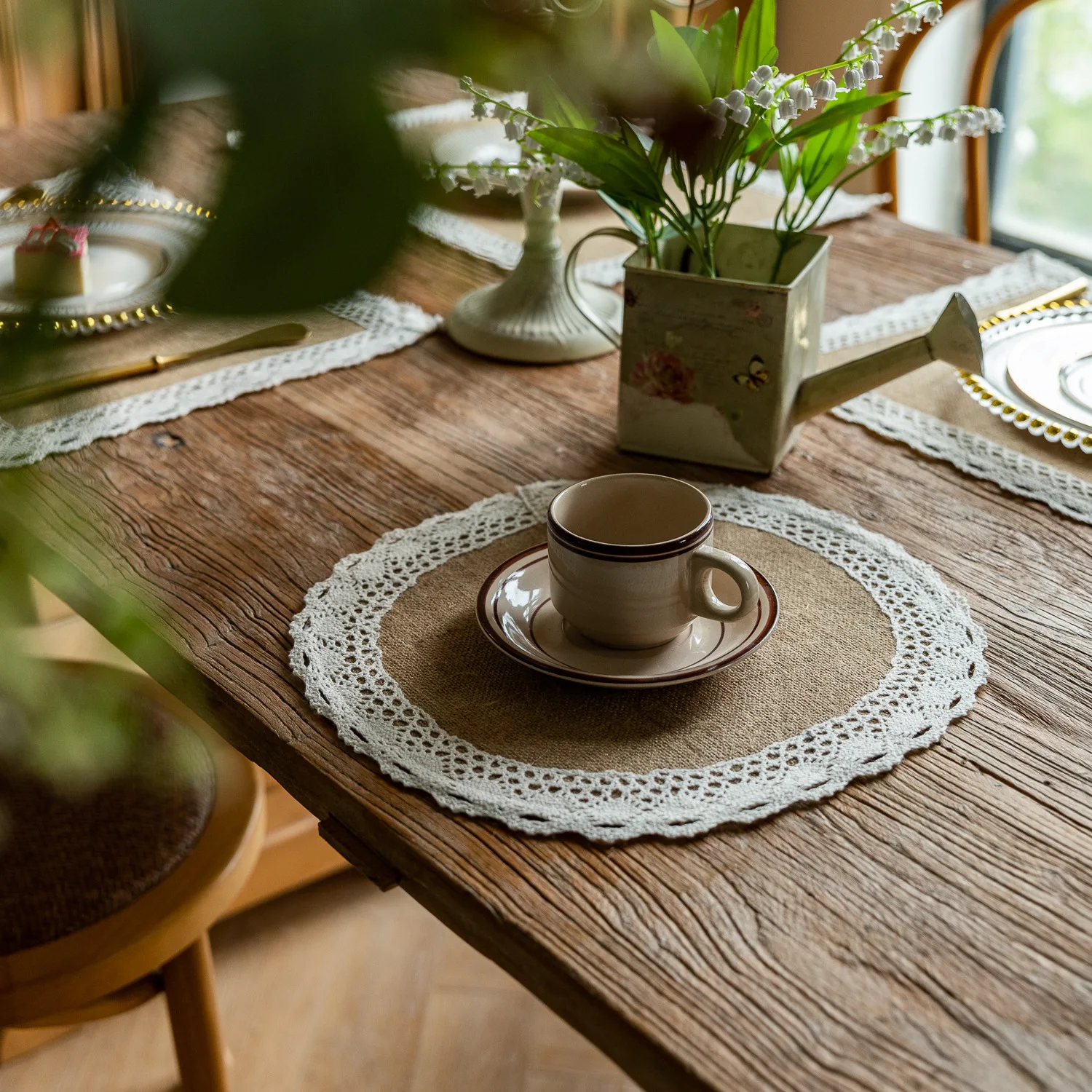 2 PCS Braided Placemats Heat Resistant Jute Table Mats Farmhouse Woven Fabric Natural Place Mats for Decorations Indoor Outdoor 3 kf Sf1688dbdaf614516813ca1bdef3eff2bu