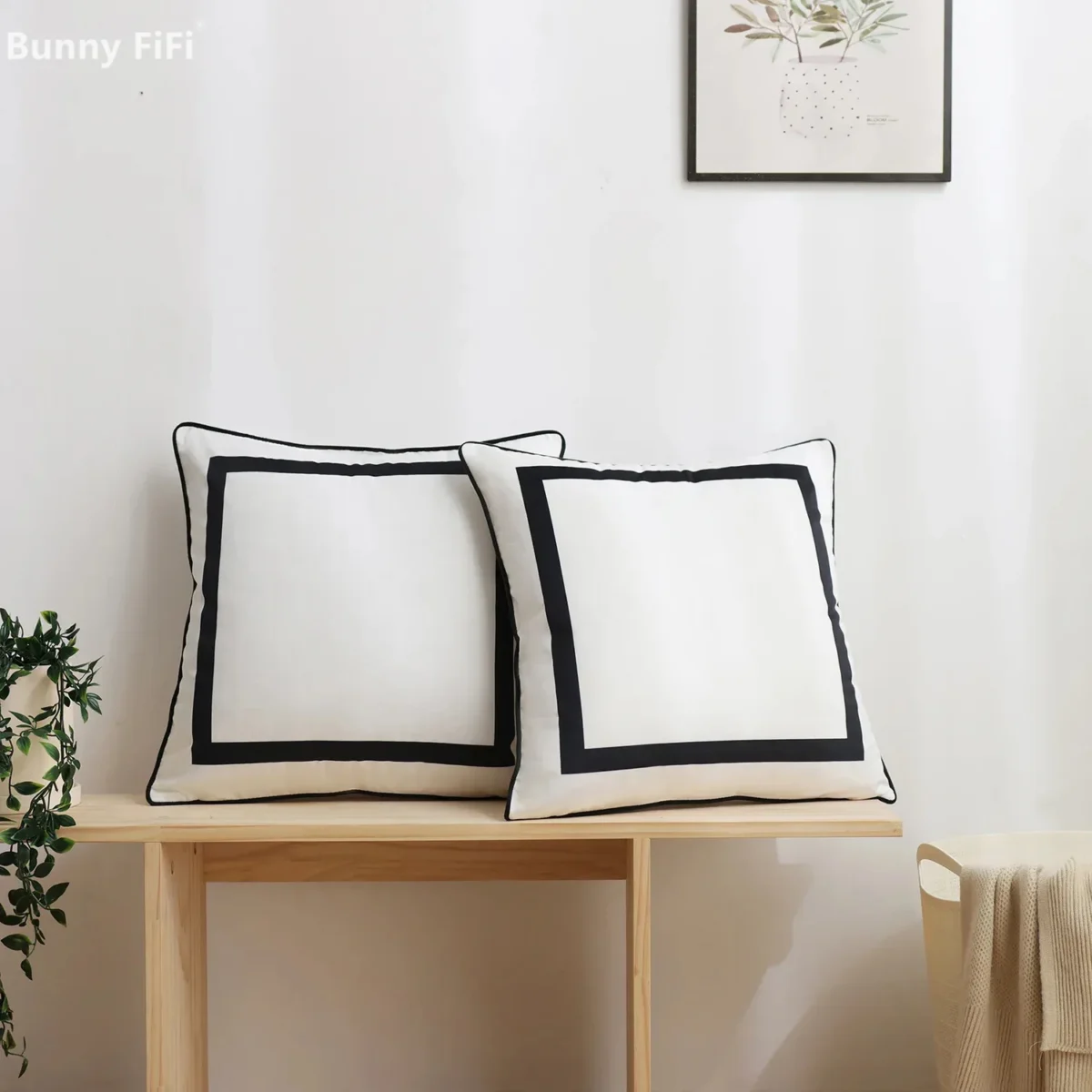 Simple Printed Cushion Cover Velvet Black Blue Square Soft Home Decoration Pillow Case Cozy Living Room Bedroom 45x45cm 40x40cm - Image 5