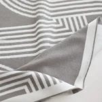 Soft Khaki Knitted Blanket Gray Bedspread Modern Geometric Decorative For Sofa Throw Warm Living Room Bedding Home Decorations - Image 5