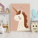 Whimsical Nordic Fox & Unicorn Canvas Art for Kids' Rooms - Image 5