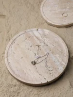 Minimalism Marble Tray for Perfume Candles Jewelry Travertine Stone Vanity Tray for Dresser Countertop Coffee Table Serving - Image 4