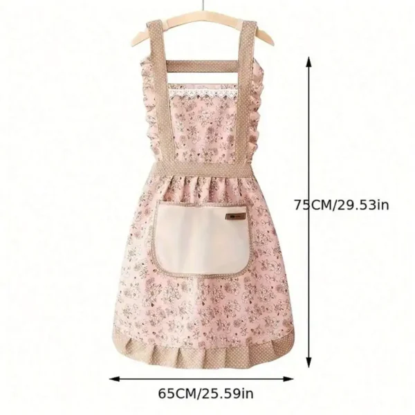 Charming Floral Canvas Apron - Stain Resistant & Stylish