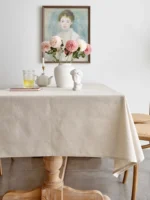 Elegant Linen Cotton Tablecloth for Weddings & Parties