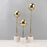 Minimalist Balloon Art Sculpture, Natural Marble Base, Tabletop Ornaments, Metal Balloon Sculpture, Room Aesthetic Decoration