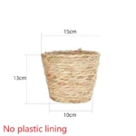 Woven Grass Flower Plant Pot Basket Planter Basket Indoor Outdoor Flower Pot Garden Decorative Flower Plants Basket Storage Use - Image 6