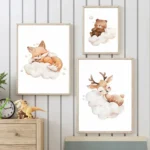 Whimsical Animal Canvas Art for Kids' Dreamy Spaces - Image 4