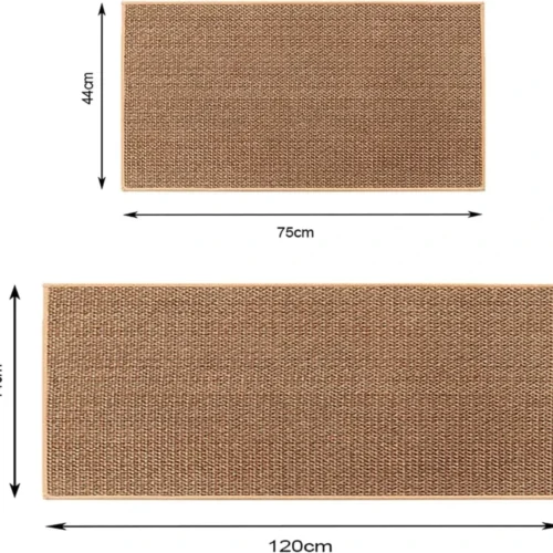 Eco-Friendly Non-Slip Kitchen Runner Rug - Washable Faux Sisal