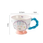Whimsical 450 ml Ceramic Cartoon Mug - Fun & Durable Drinkware - Image 6
