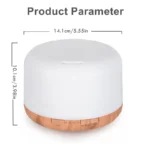 Mini Size Wood Grain Aroma Diffuser Usb Essential Oil Humidifier With Colorful Night Lights Air Humidifier Machine 500ml Home - Image 3