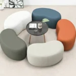 Fashion Curved Seat Cushion Ottoman Dressing Makeup Shoe Stool Pouf Soft Fleece Bench Adutls Baby Kids Gift Home Decor Furniture - Image 3