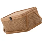 1Pc Woven Bamboo Basket Durable Storage Container Kitchen Garden Harvest Picnic Fruits Vegetable Egg Holder Shopping Bag With - Image 6