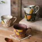 Rustic Charm Hand-Painted Floral Mug - Eco-Friendly Ceramic Delight