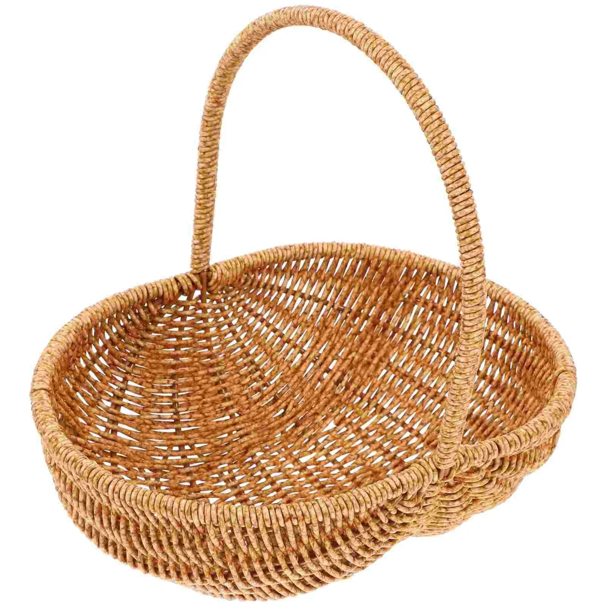 Portable Picnic Basket Woven Baskets Fruits Vegetable Shopping Handmade Container ganization Bins Home Storage - Image 6