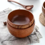 Japanese Style Wooden Bowl Jujube Wooden Bowl Round Large Soup Bowl Creative Children's Rice Bowl Tableware - Image 4