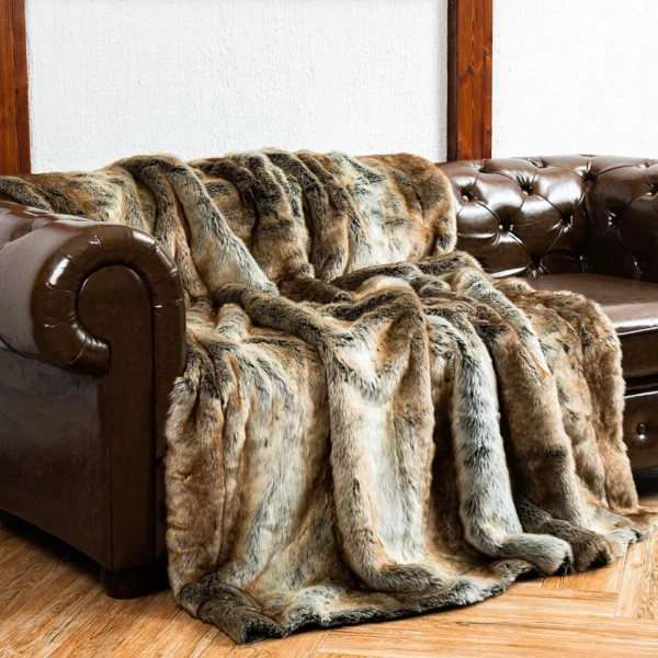 Luxury Battilo Faux Fur Throw Blanket - Cozy Winter Comfort