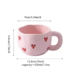Creative Love Makeup High Beauty Ceramic Water Cup - Image 5