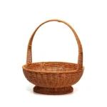 Outdoor Picnic Fruit Hand Basket Tall Rattan Simple Home Shopping Decoration Storage Woven Gift Basket Rattan Basket - Image 5