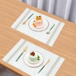 Placemats Set of 4/6 Heat Resistant Stain Resistant Non-Slip Woven Vinyl Insulation Placemats, Washable Durable Table Mats - Image 2