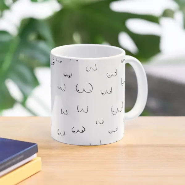 Playful Boob Print Mug - Perfect for Coffee Lovers' Humor