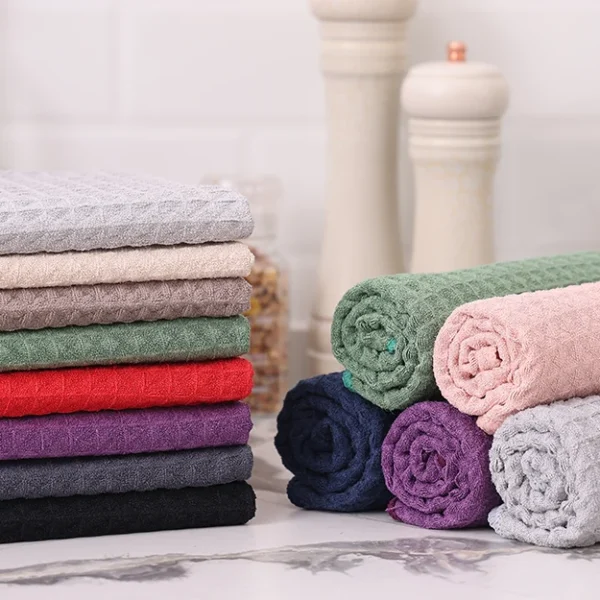 Olanly Ultra-Absorbent Microfiber Kitchen Towels - Eco-Friendly Cleaning Essentials