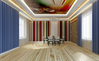 Accent Walls With Painted Stripes
