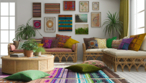 Bohemian Decor With Layers Of Color