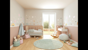 Chic Nursery Accent Wall Ideas