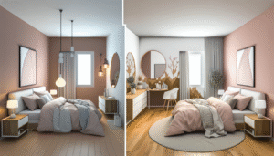 From Bare to Blush: Elevating Bedroom Comfort with a Touch of Rose