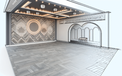 Gypsum Board Ceilings With LED Lights