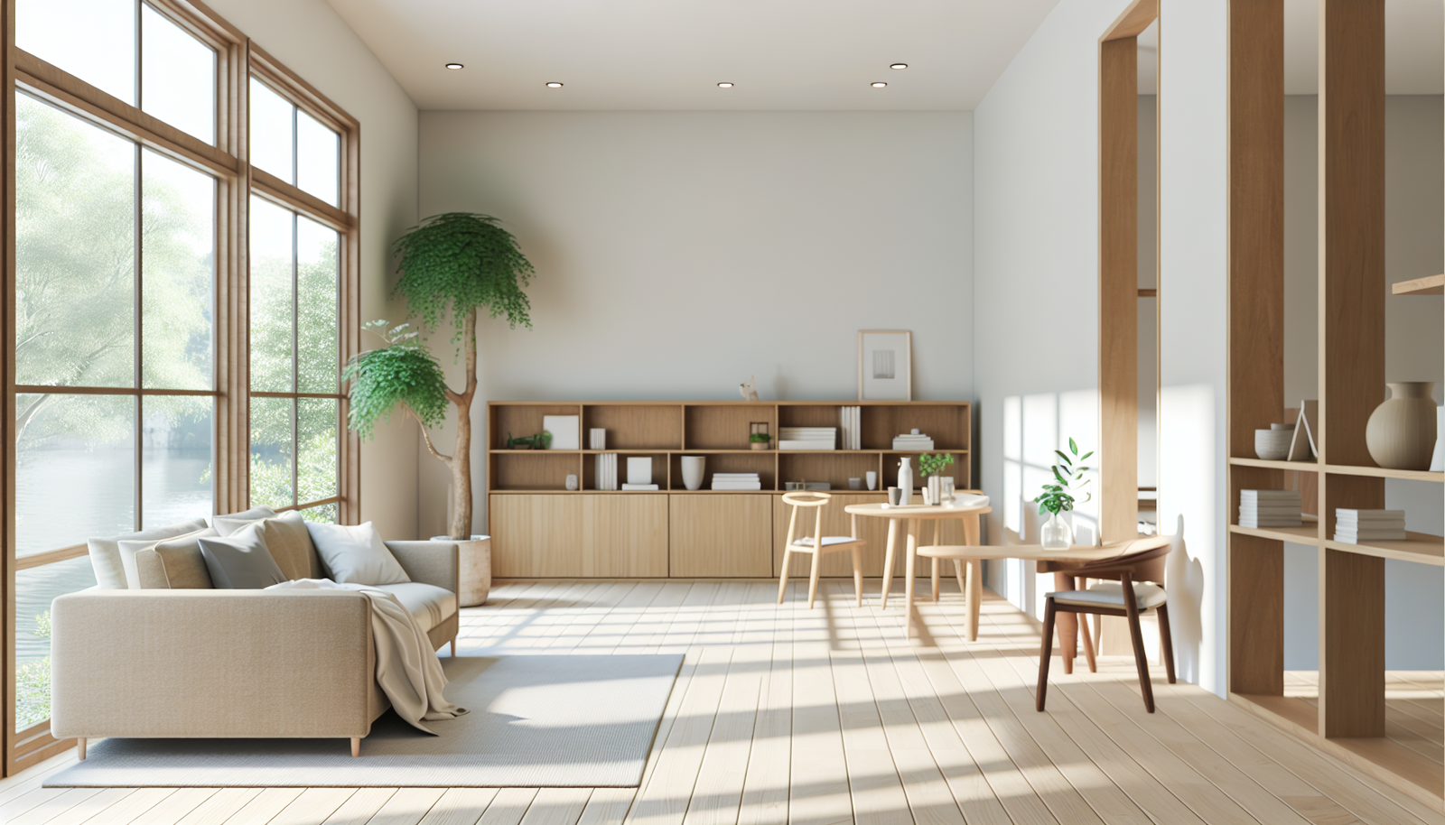 Japandi Style Minimalist Window Treatments