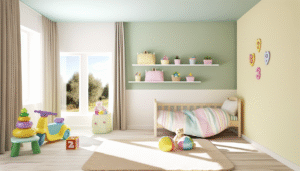 Kids Room Decor With Wall Shelves