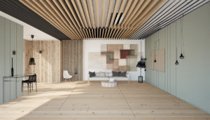 Slatted Wood Ceilings For Modern Homes