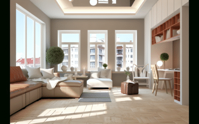 Illustration of a person's brain feeling overwhelmed by visual clutter and disorganization, emphasizing the psychological toll of a messy small space.